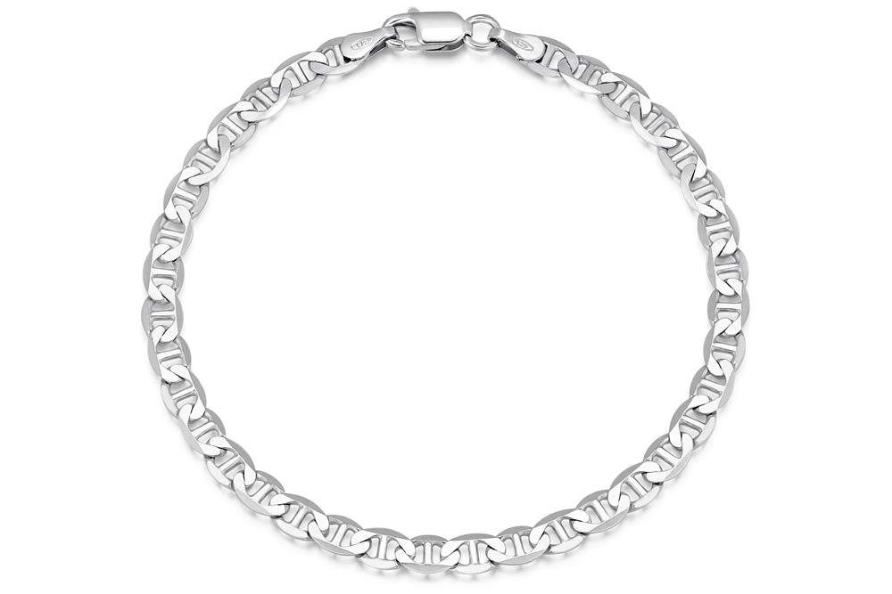 Silberkettenstore Silberarmband Stegpanzerkette Armband 4mm - günstig online kaufen