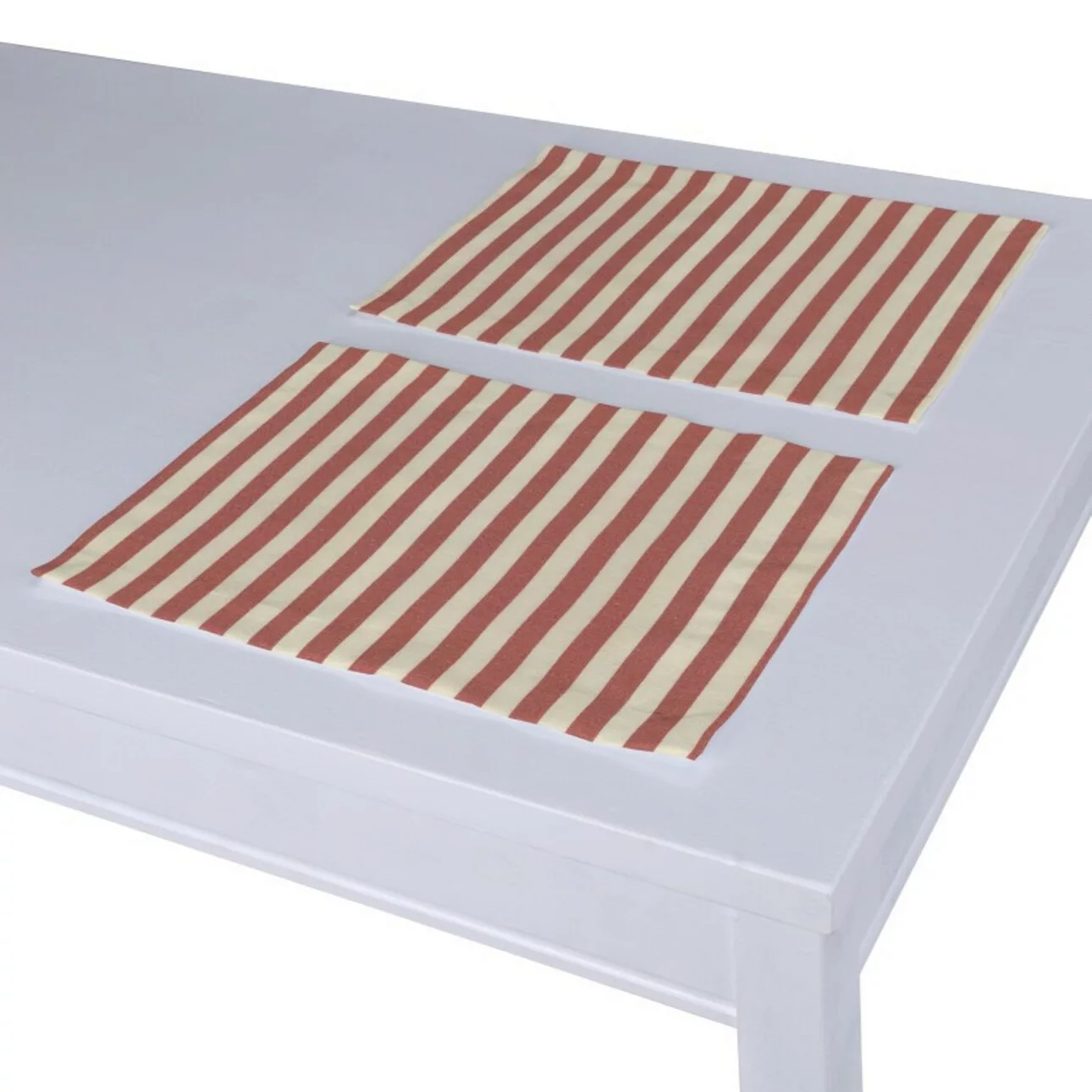 Tischset 2 Stck., rot-ecru , 30 x 40 cm, Quadro (136-17) günstig online kaufen