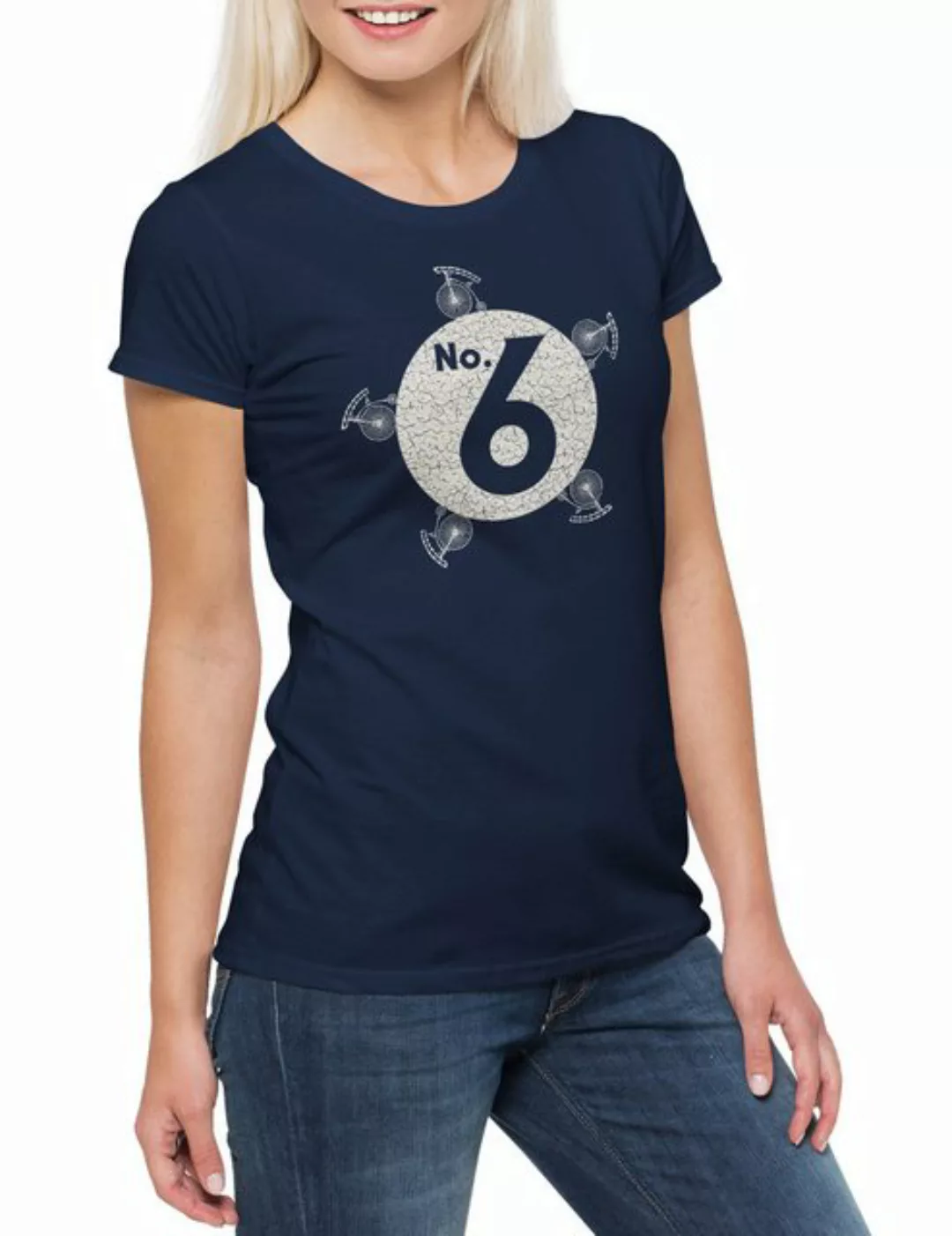 Urban Backwoods Print-Shirt No. 6 Damen T-Shirt The Fun TV Prisoner Number günstig online kaufen