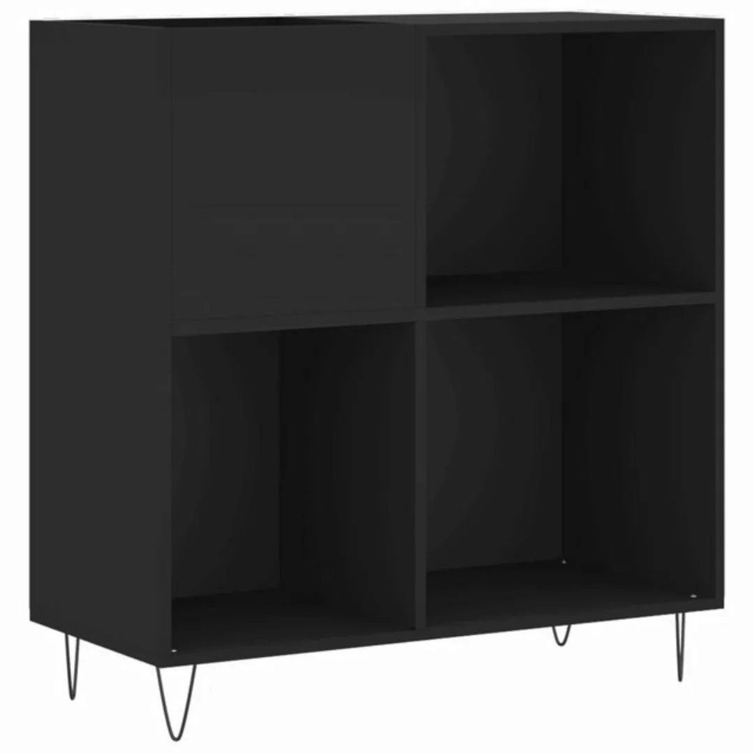 vidaXL Beistellschrank Plattenschrank Schwarz 84,5x38x89 cm Holzwerkstoff günstig online kaufen