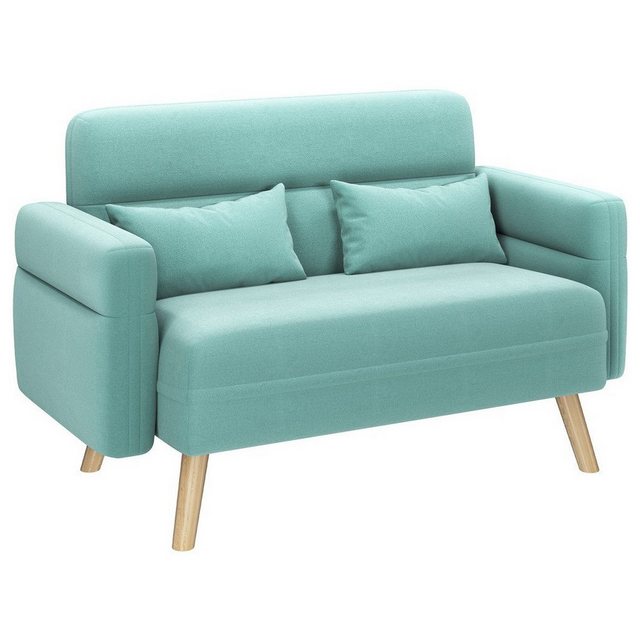 Yaheetech Sofa, Clubsofa Polstersofa mit 2 Lendenkissen Modernes Sitzmöbel günstig online kaufen