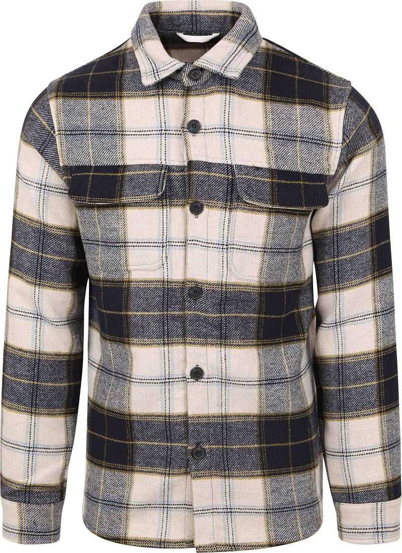 Suitable Overshirt September Flanel Karos Beige - Größe XL günstig online kaufen