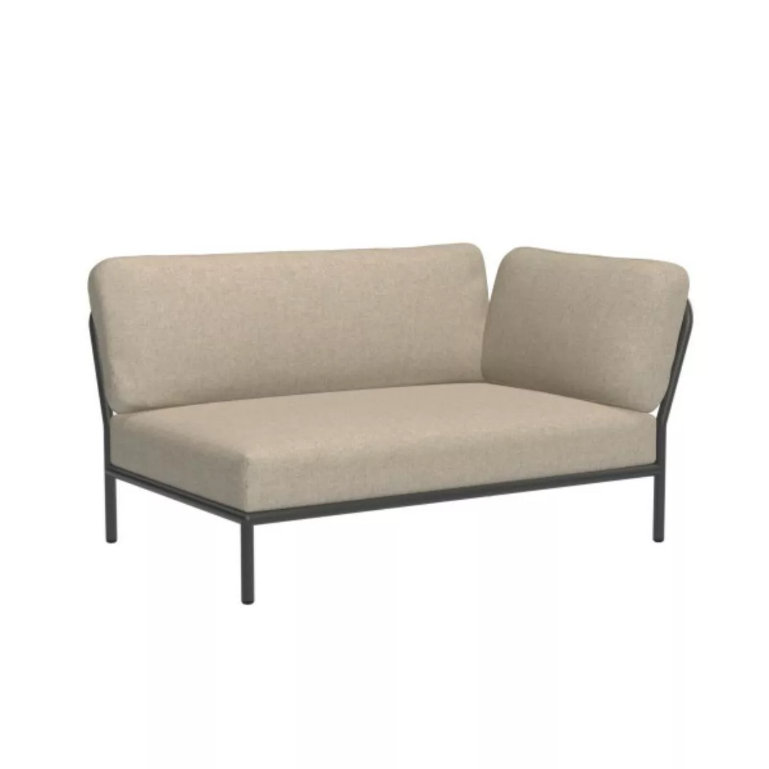 LEVEL Outdoor Sofa Lounge-Modul 2 Papyrus Dunkelgrau Rechts günstig online kaufen