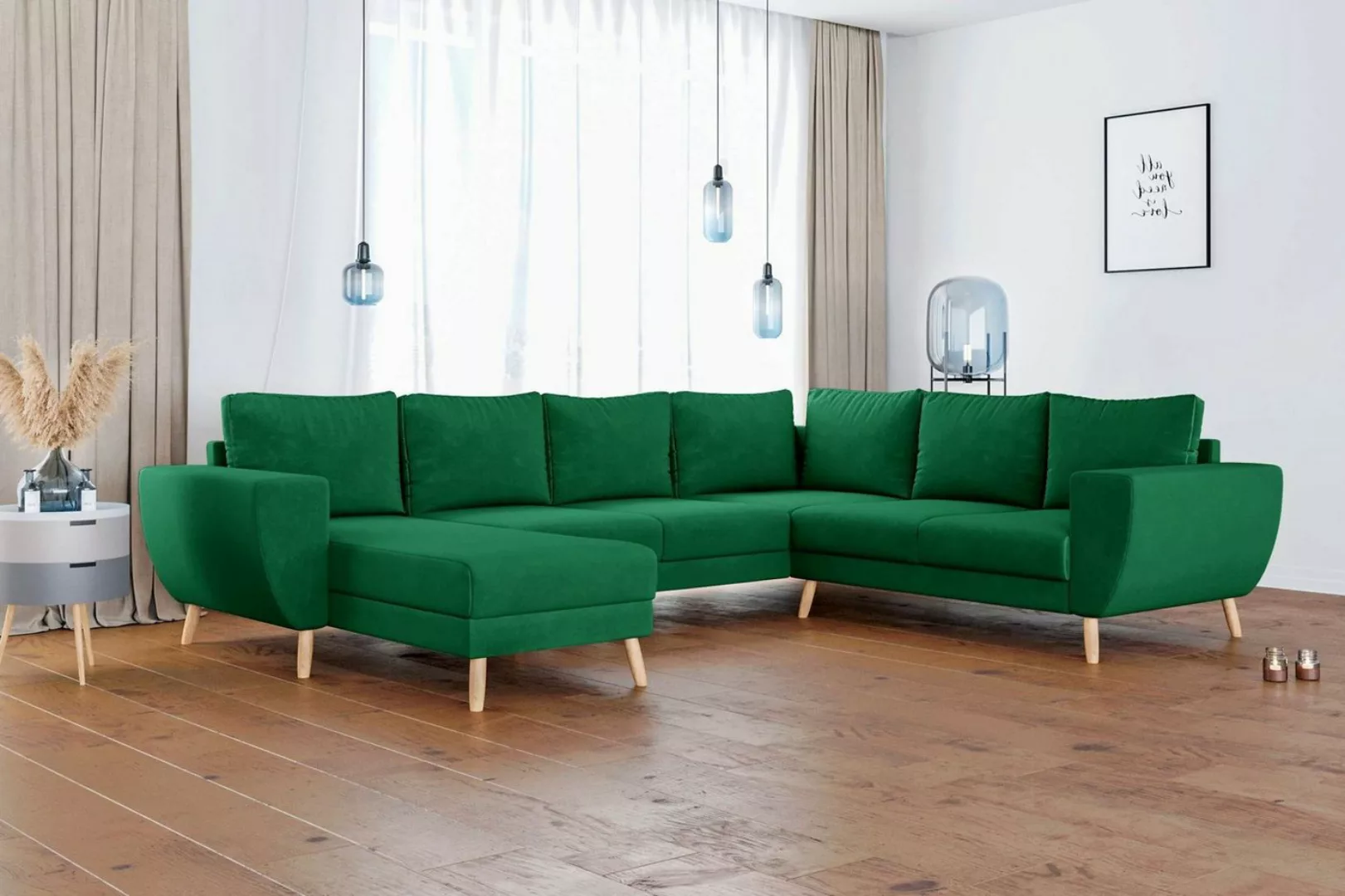 Stylefy Wohnlandschaft Apollo, Sofa, U-Form, Wellenfederung günstig online kaufen