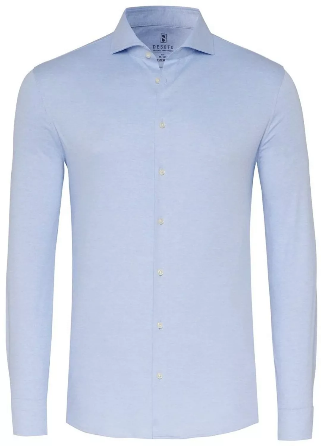 DESOTO Essential Hemd Hai Piqué Hellblau - Größe 46 günstig online kaufen