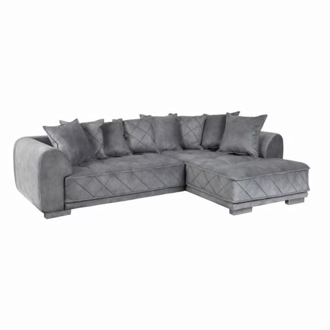 riess-ambiente Ecksofa DECADENCIA 320cm silbergrau, Einzelartikel 1 Teile, günstig online kaufen