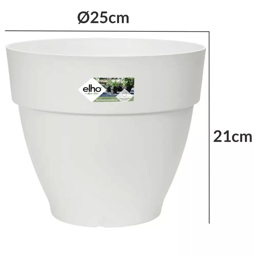 Blumentopf Weiß 25x21cm 6,5L günstig online kaufen