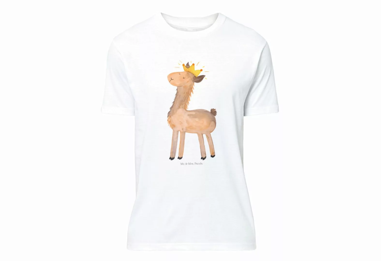 Mr. & Mrs. Panda T-Shirt Lama König - Weiß - Geschenk, Damen, Alpaka, Jungg günstig online kaufen
