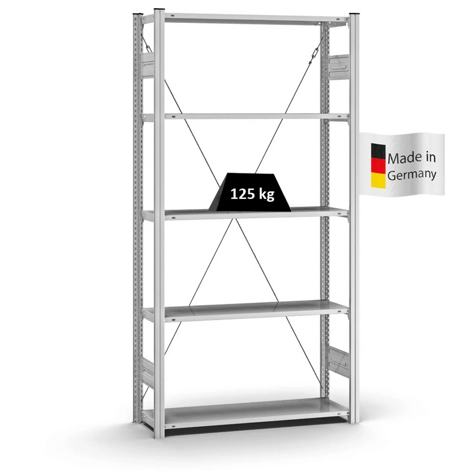 PROREGAL Profi Lagerregal Stecksystem T-Profil Grundregal HxBxT 200 x 100 x günstig online kaufen