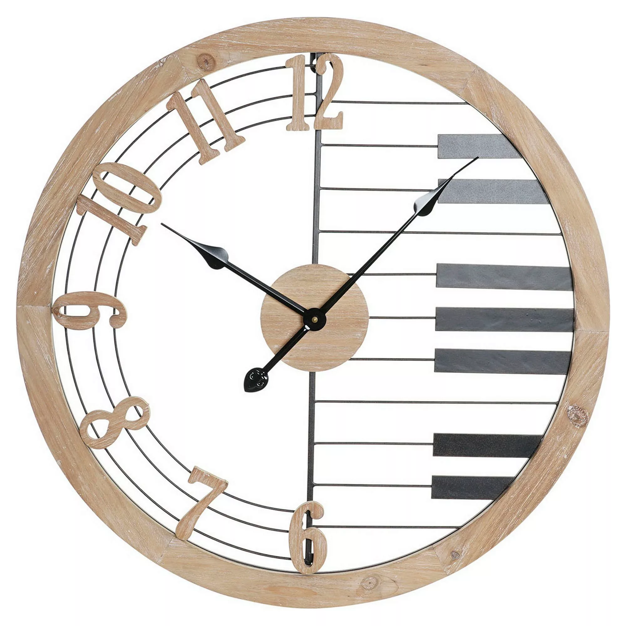 Wanduhr Dkd Home Decor Schwarz Eisen Holz Mdf (60 X 4 X 60 Cm) günstig online kaufen