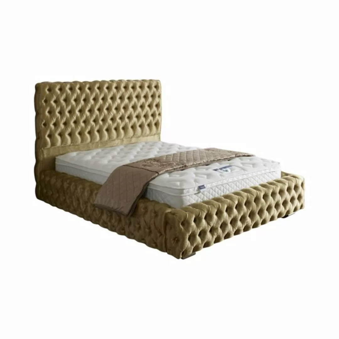 JVmoebel Bett, Design Polster Doppelbett Betten Chesterfield Luxus Klassike günstig online kaufen