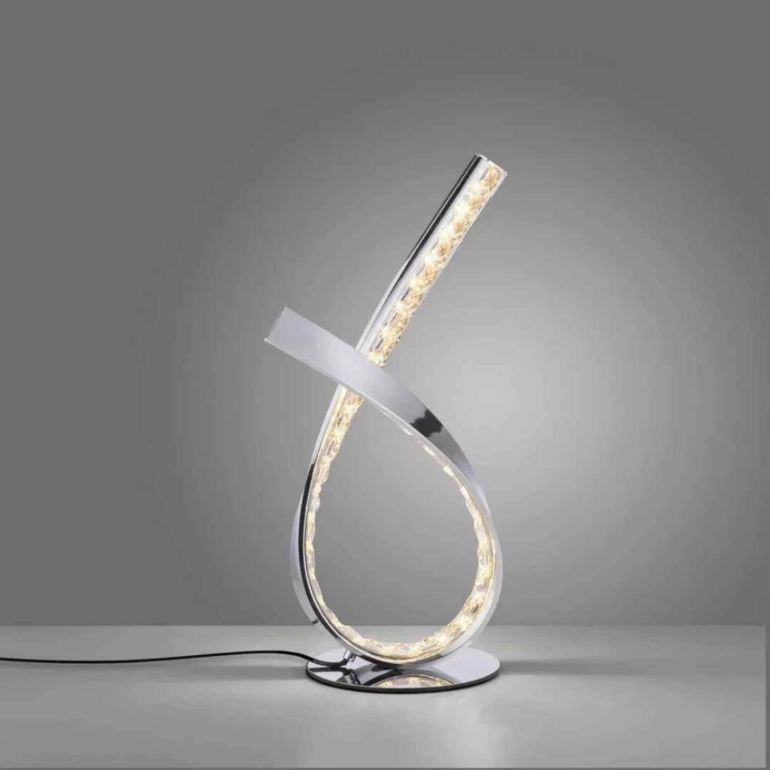 LED-Tischleuchte Brilla, dimmbar, chrom günstig online kaufen