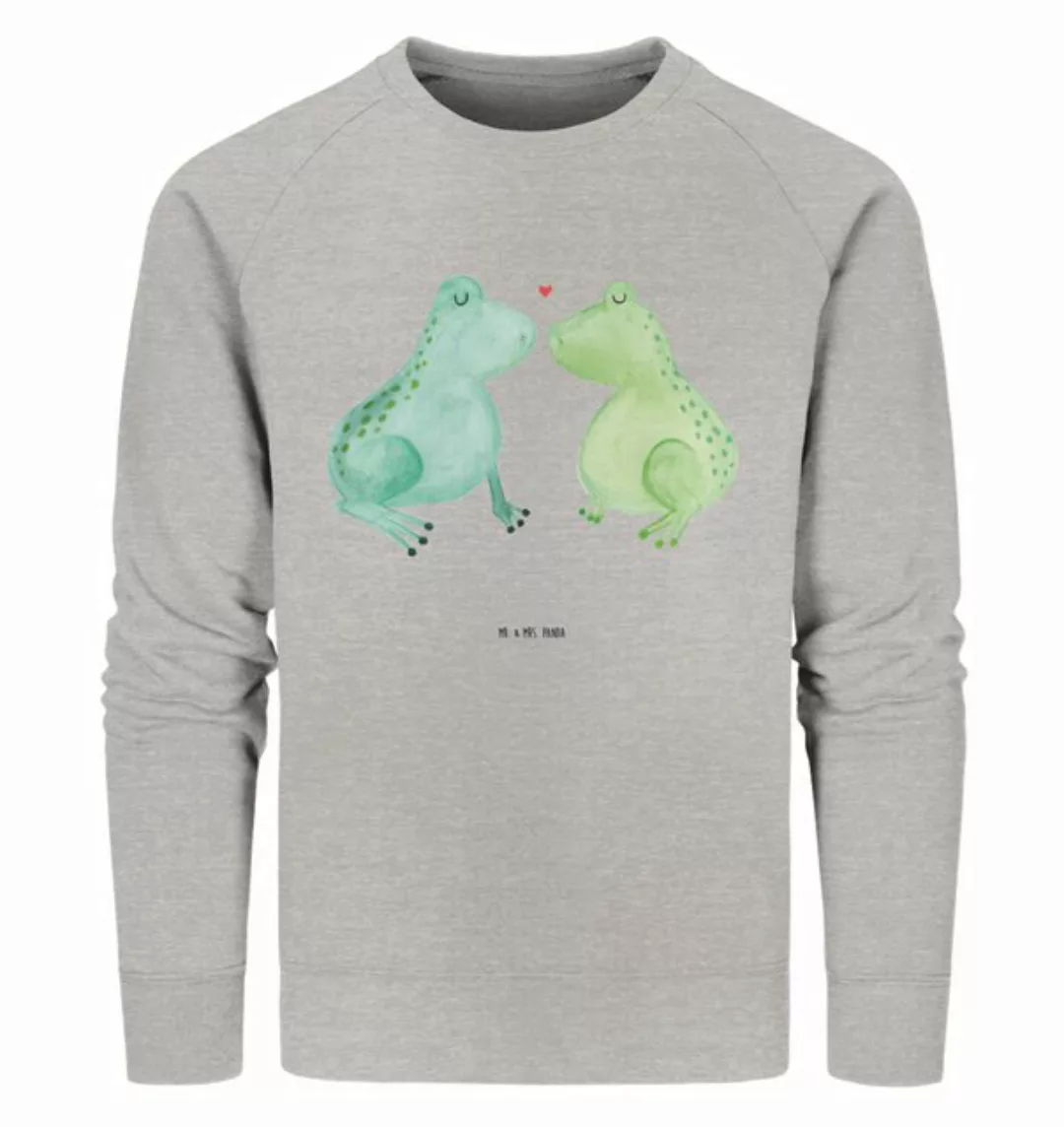 Mr. & Mrs. Panda Longpullover Größe XS Frosch Liebe - Heather Grey - Gesche günstig online kaufen