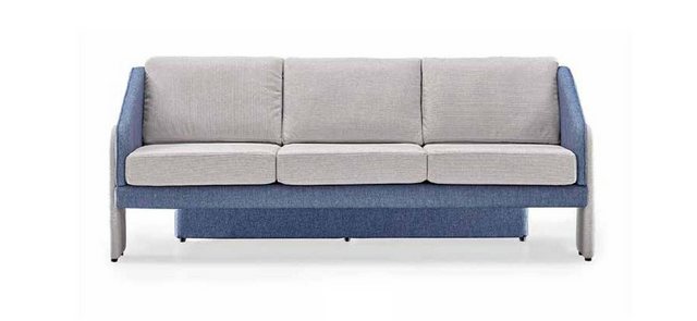 JVmoebel 3-Sitzer Grau-Blauer Dreisitzer Moderne Polstersofas Designer Wohn günstig online kaufen