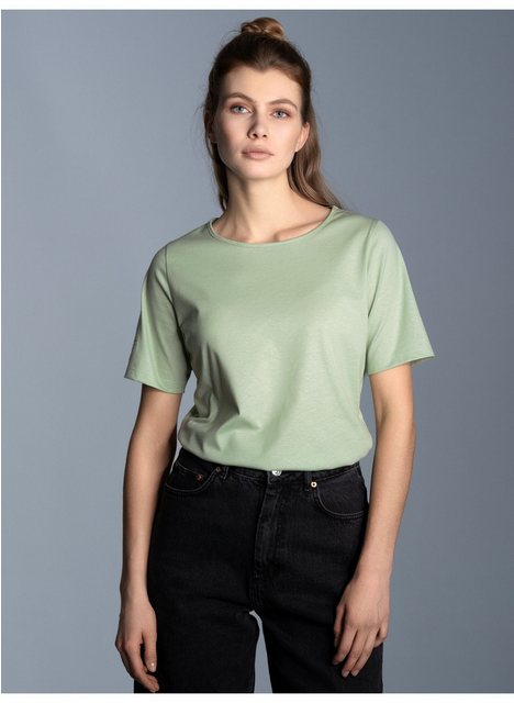 Trigema T-Shirt TRIGEMA T-Shirt DELUXE Baumwolle mit Kristallsteinen (1-tlg günstig online kaufen