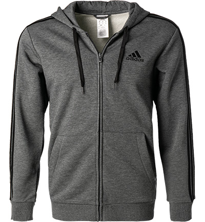 Adidas 3 Stripes Sweatshirt Mit Reißverschluss XL Dark Grey Heather günstig online kaufen