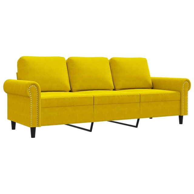 vidaXL Sofa, 3-Sitzer-Sofa Gelb 180 cm Samt günstig online kaufen