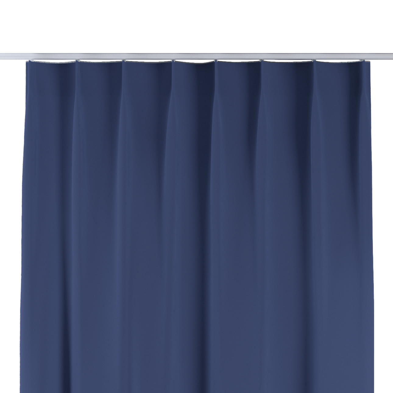 Vorhang mit flämischen 1-er Falten, dunkelblau, Crema (144-74) günstig online kaufen