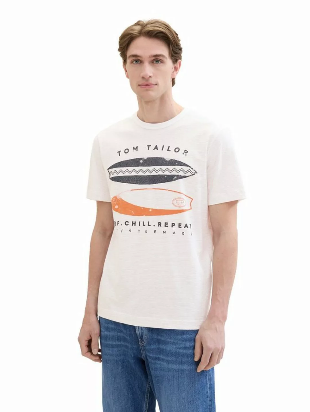 TOM TAILOR T-Shirt mit coolem Frontprint günstig online kaufen