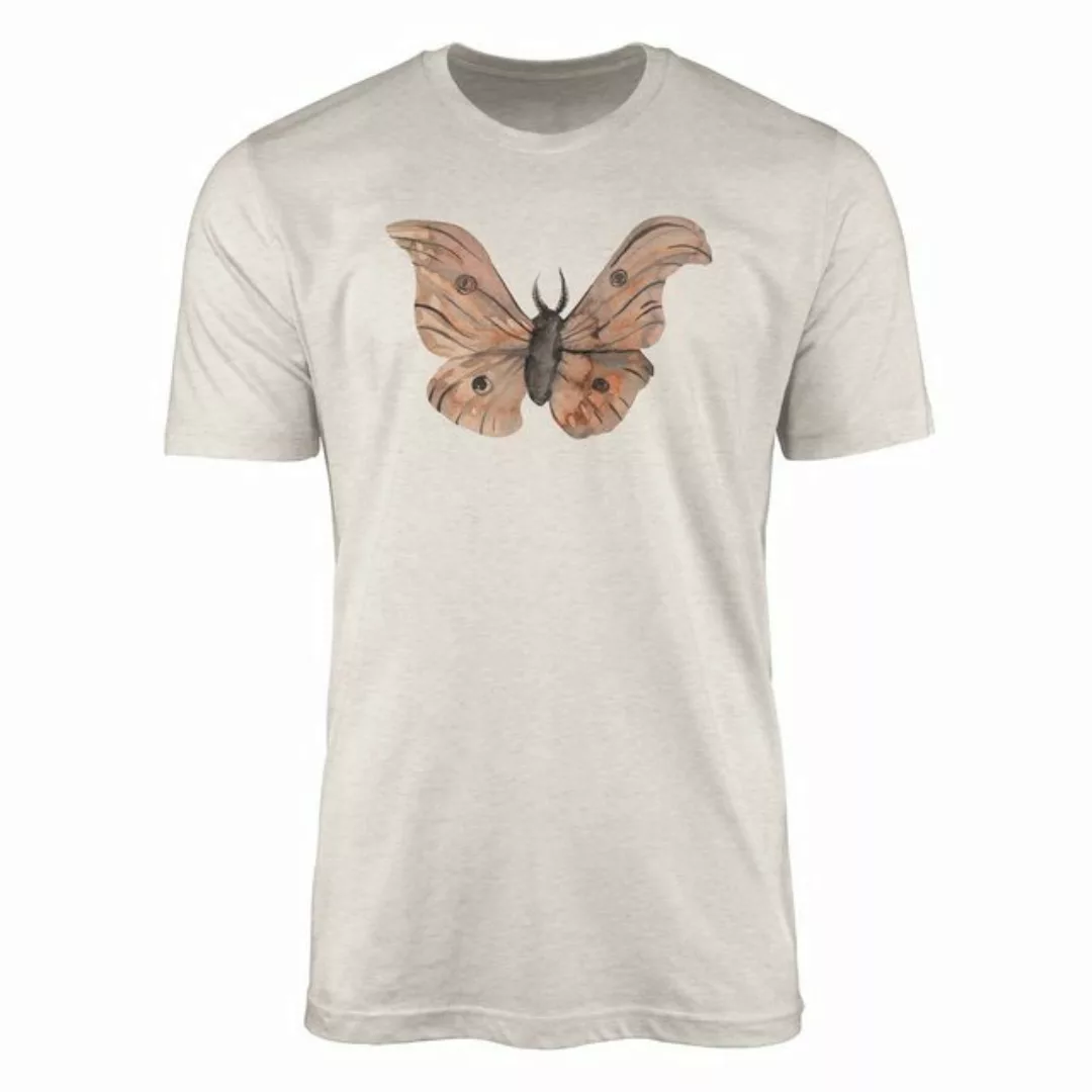 Sinus Art T-Shirt Herren Shirt 100% Bio-Baumwolle T-Shirt Aquarell Motiv Mo günstig online kaufen