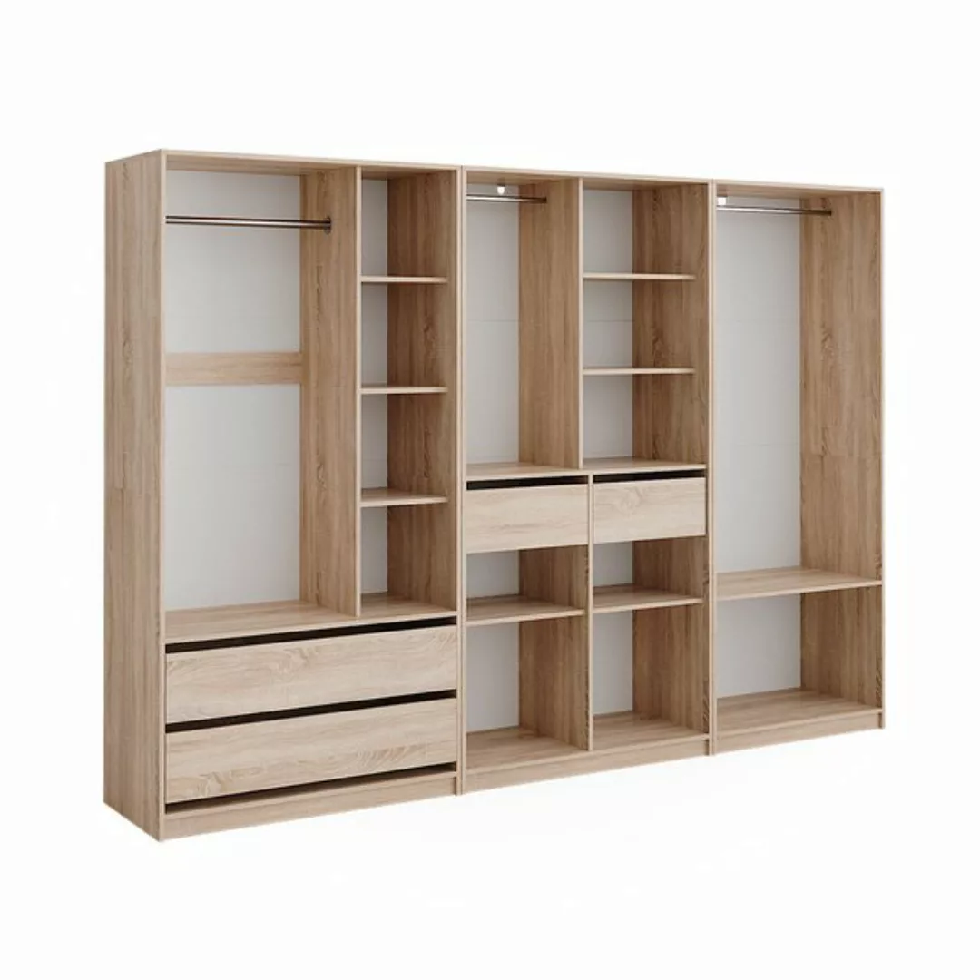 Vicco Kleiderschrank Elmo, Sonoma, 100 x 200 cm 3er Set günstig online kaufen