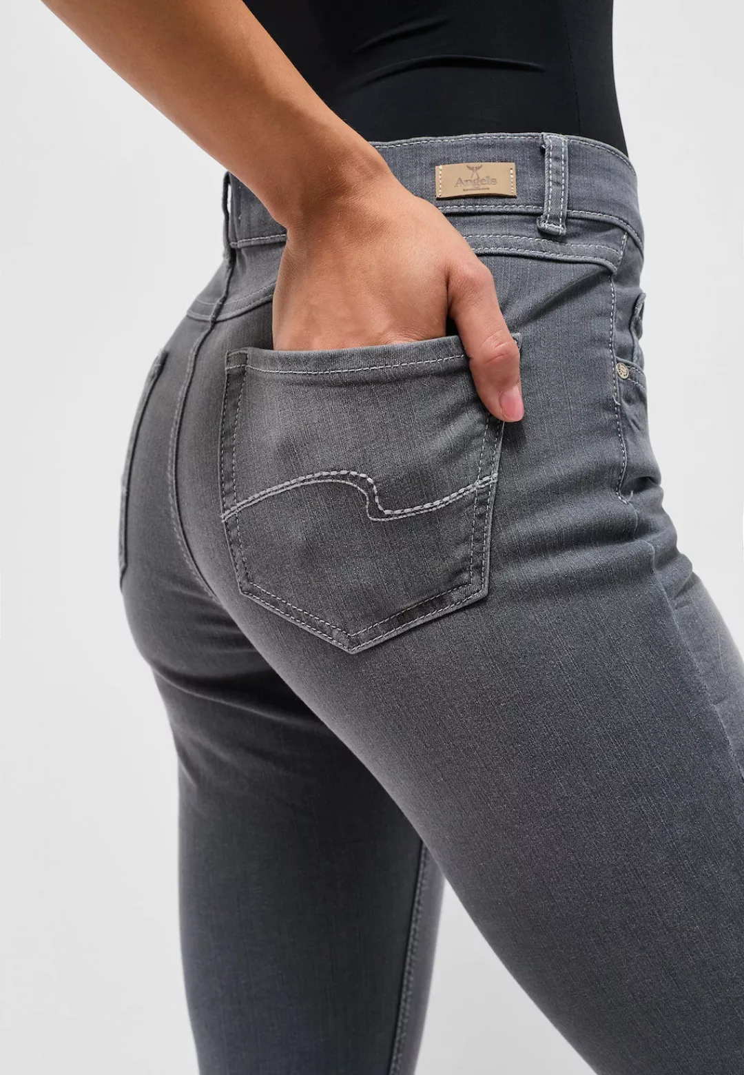 ANGELS Skinny-fit-Jeans mit Kontrastnähten an den Taschen günstig online kaufen