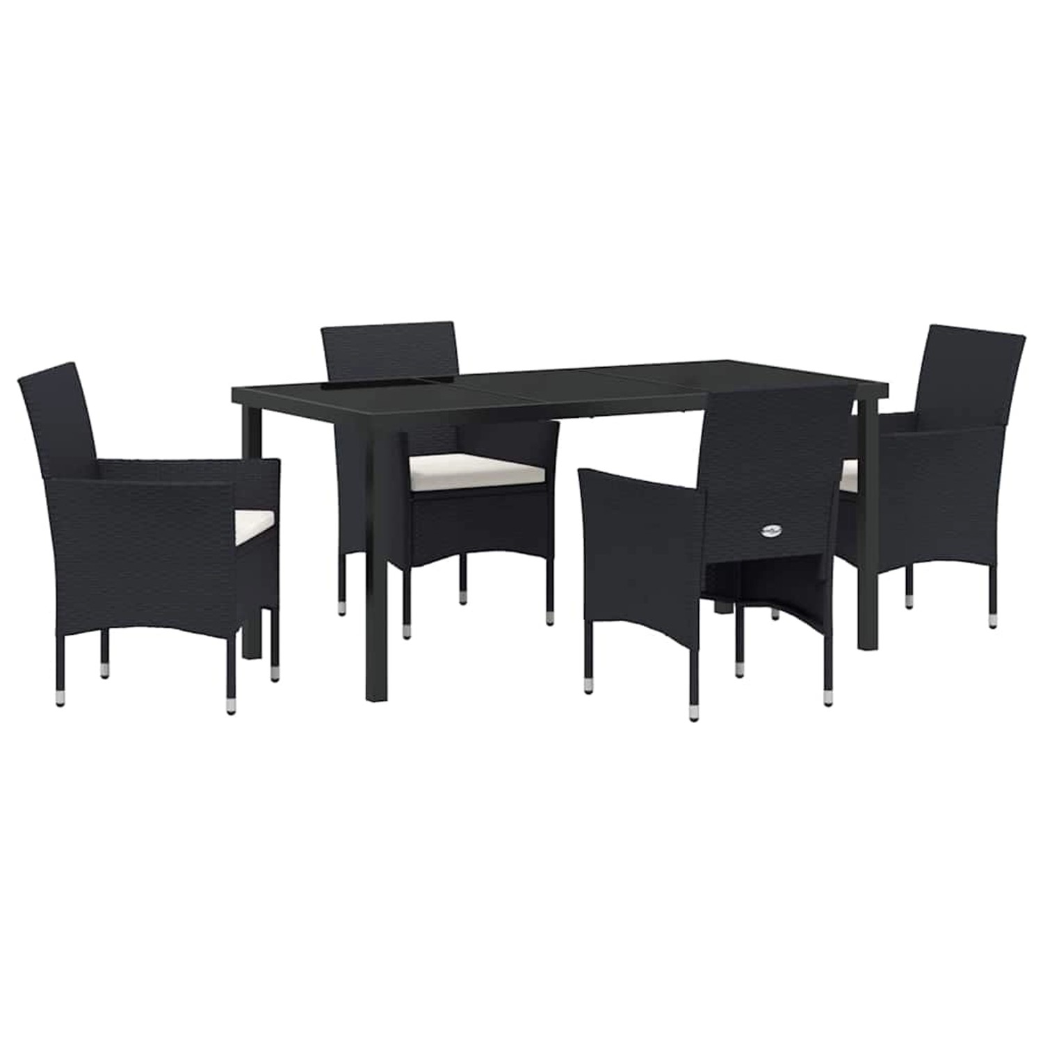 vidaXL 5-Teiliges Gartenmöbel-Set in Schwarz aus Poly Rattan 3379726 günstig online kaufen