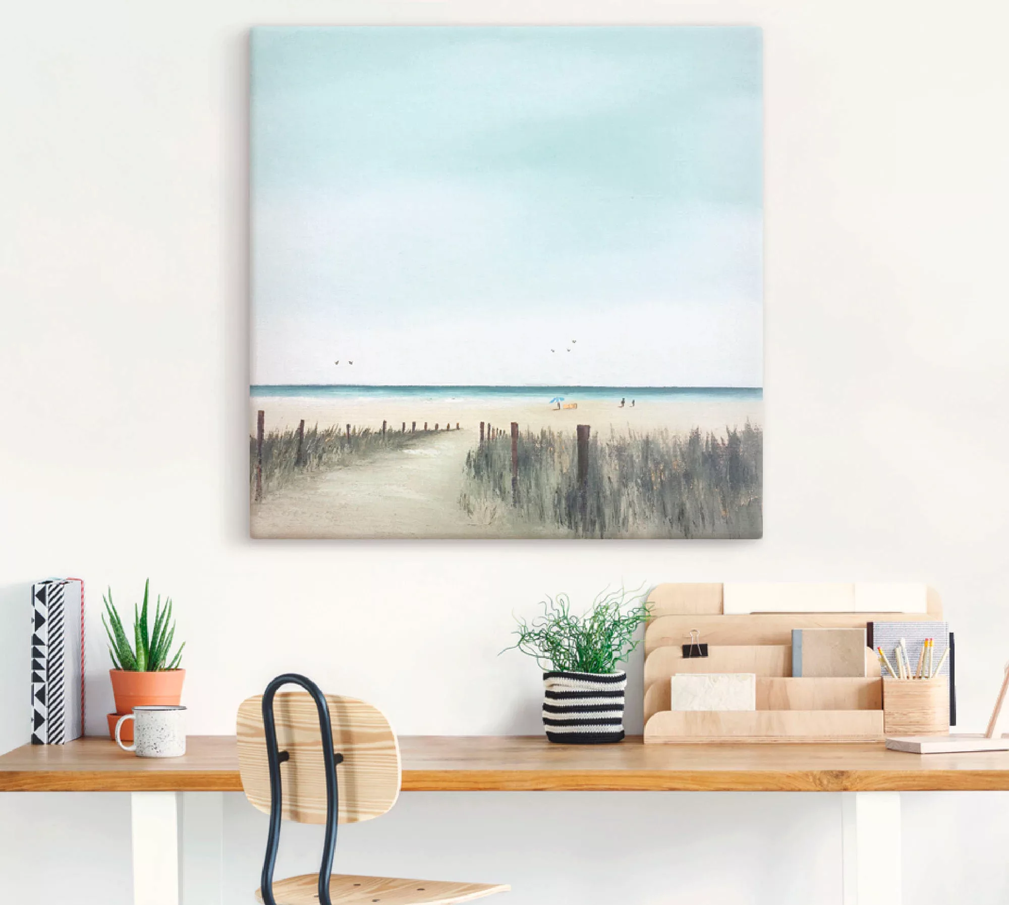 Artland Wandbild "Sonniger Morgen II", Strand, (1 St.), als Leinwandbild, P günstig online kaufen