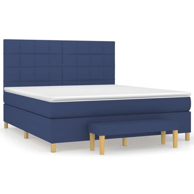 vidaXL Boxspringbett Boxspringbett mit Matratze und Fusshocker Stoff (180 x günstig online kaufen