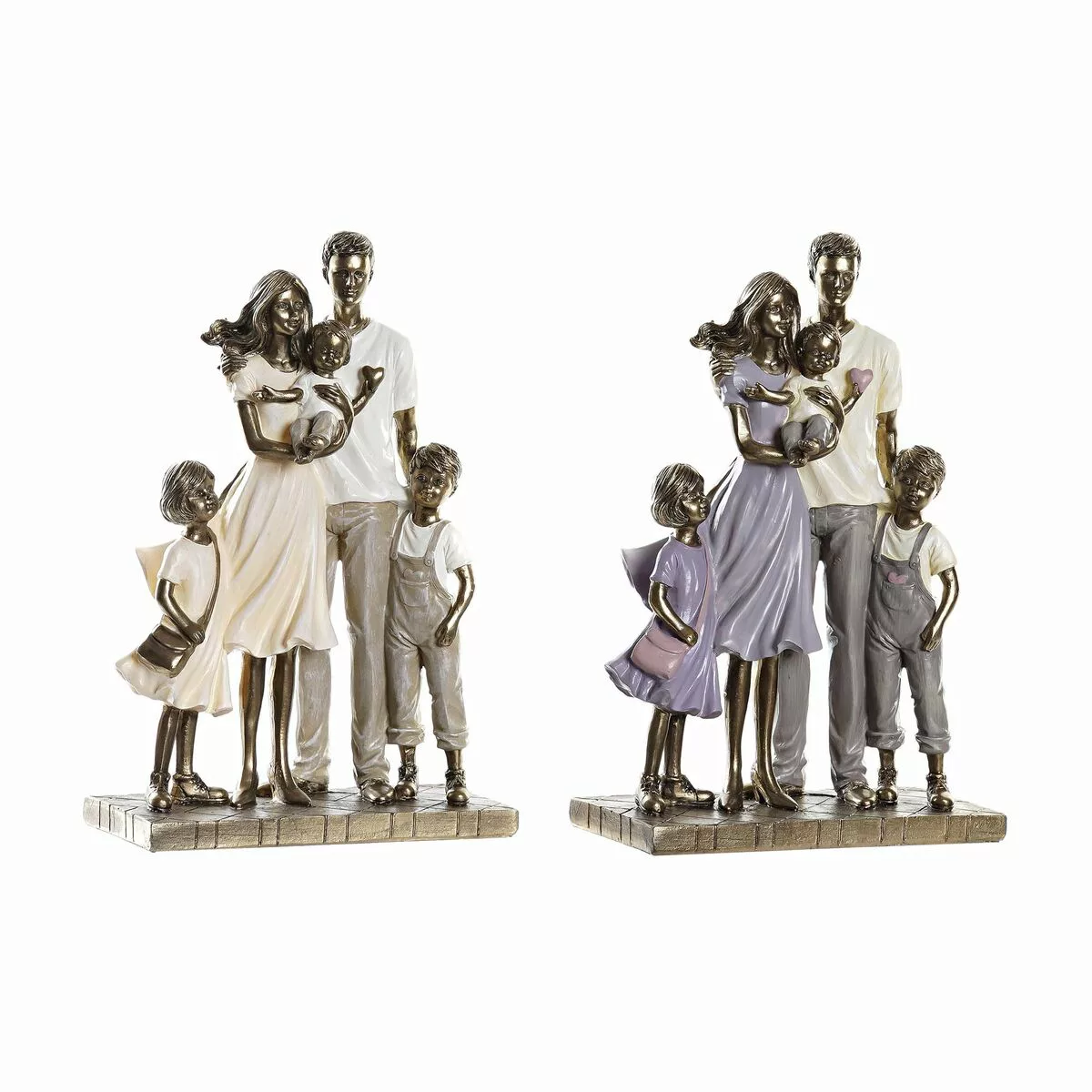 Deko-figur Dkd Home Decor Golden Harz Moderne Familie (17,5 X 8,5 X 26 Cm) günstig online kaufen