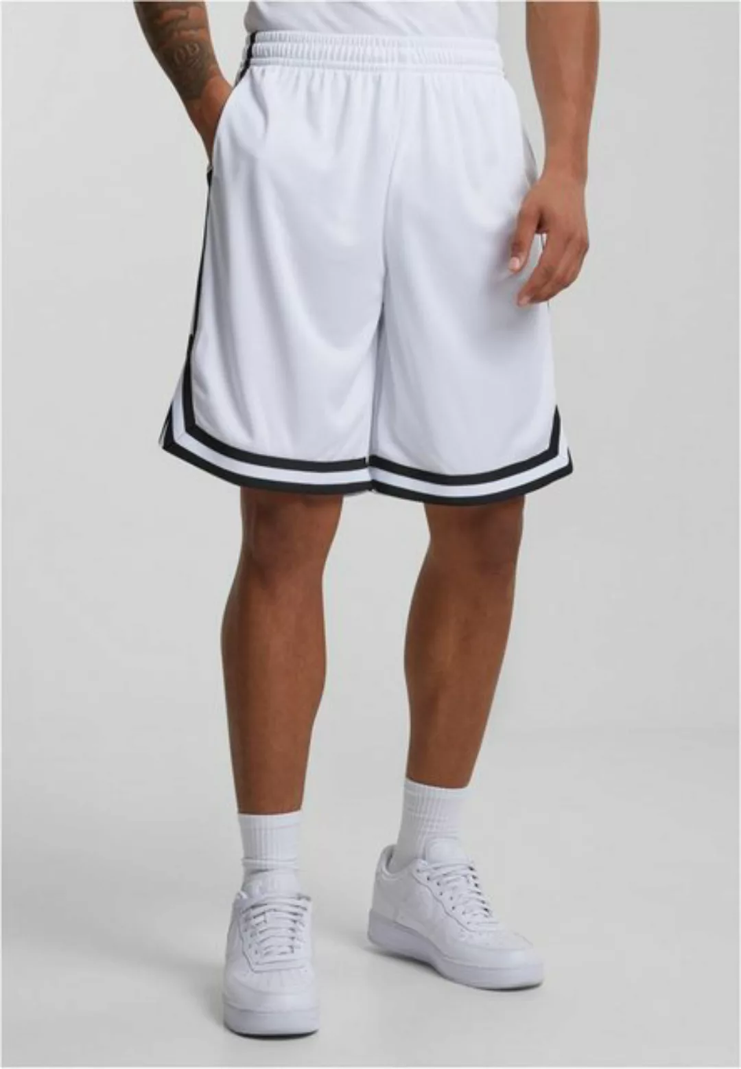 URBAN CLASSICS Shorts TB243 - Stripes Mesh Shorts whtblkwht 3XL günstig online kaufen