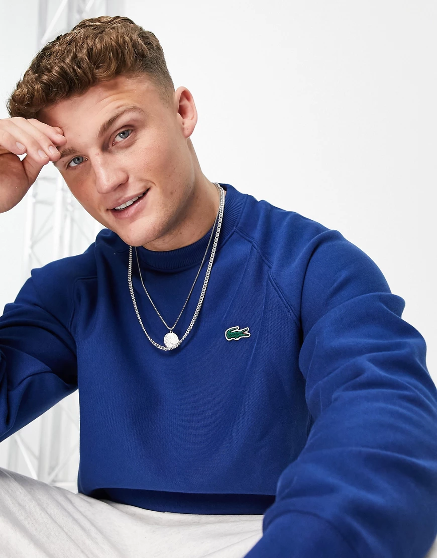 Lacoste – Live – Sweatshirt mit Rundhalsausschnitt-Blau günstig online kaufen