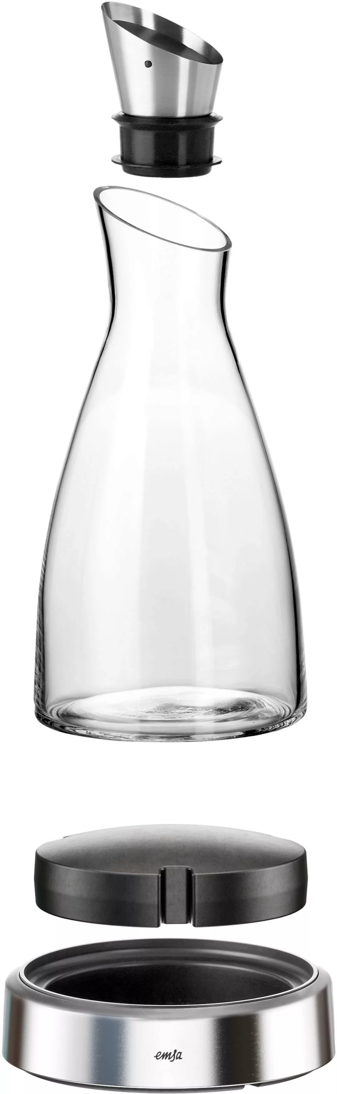 emsa Kühlkaraffe 1,0 Liter  Flow - transparent/klar - Glas , Edelstahl - 29 günstig online kaufen