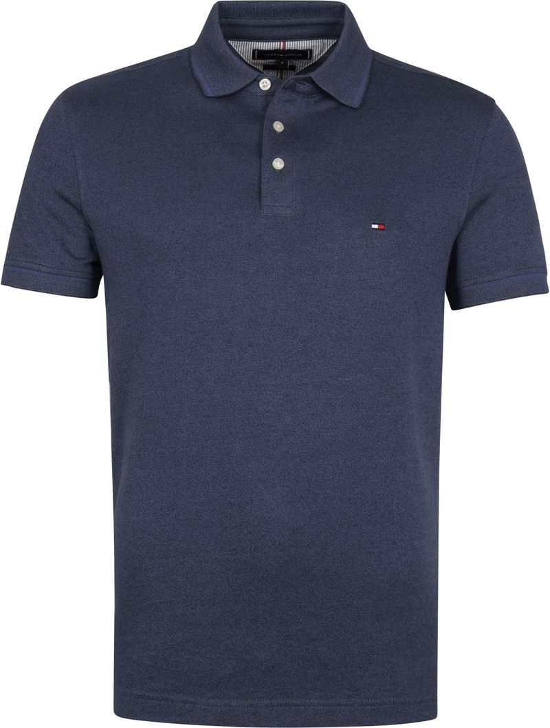 Tommy Hilfiger Polo Shirt Mouline Dunkelblau - Größe XL günstig online kaufen