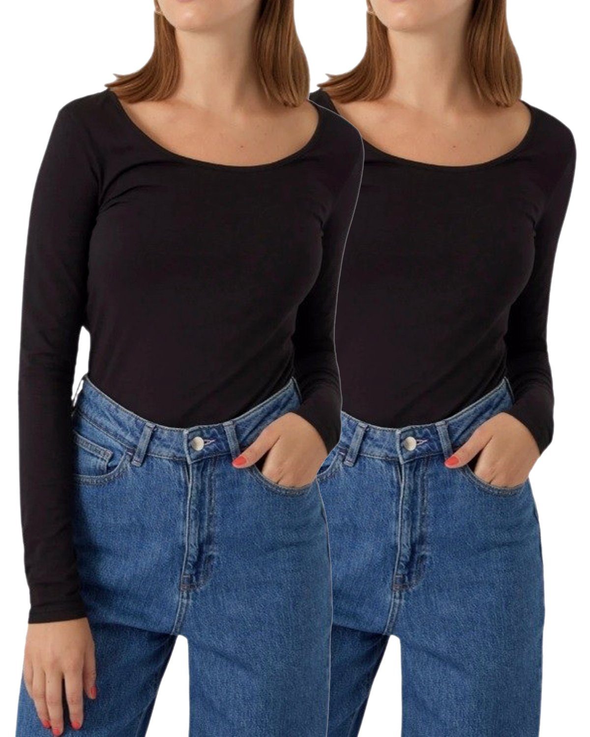 Vero Moda Langarmshirt stilvolle Longsleeves mit günstig online kaufen