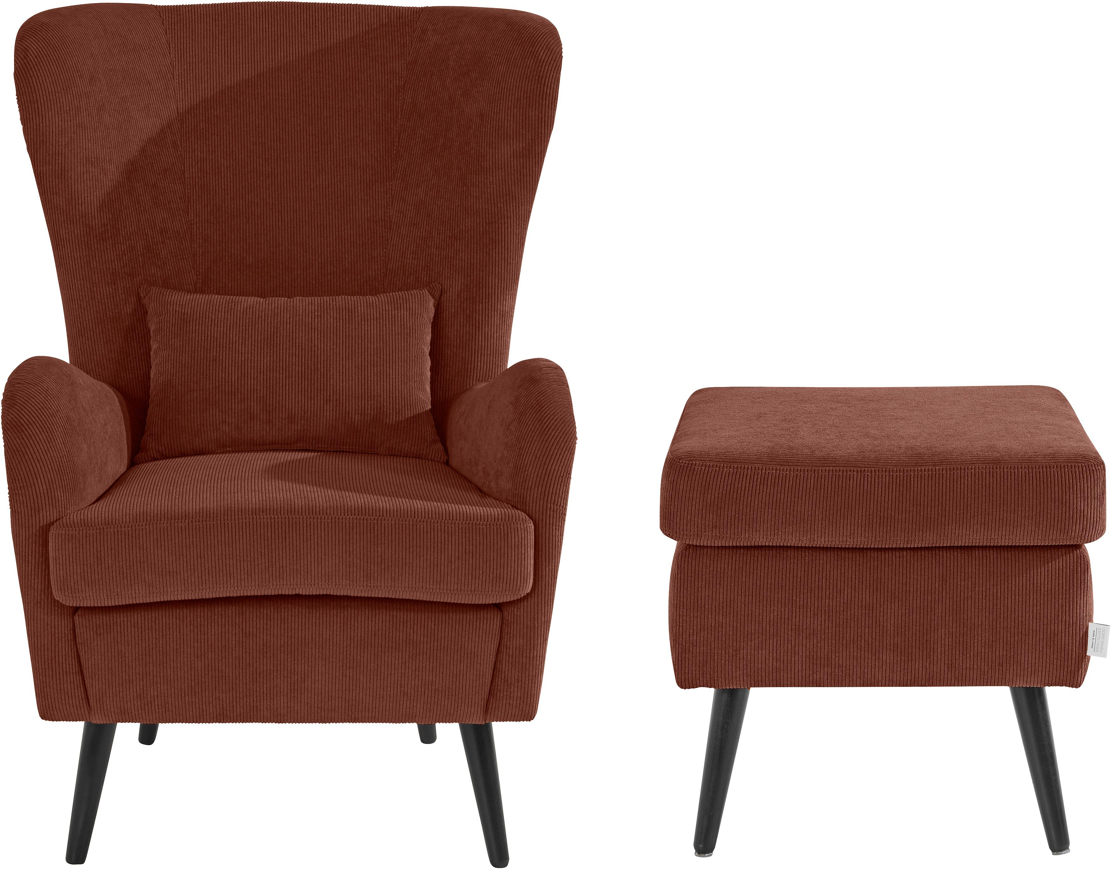 Home affaire Hocker "Salla", Bezug auch in Luxus-Microfaser in Teddyfellopt günstig online kaufen