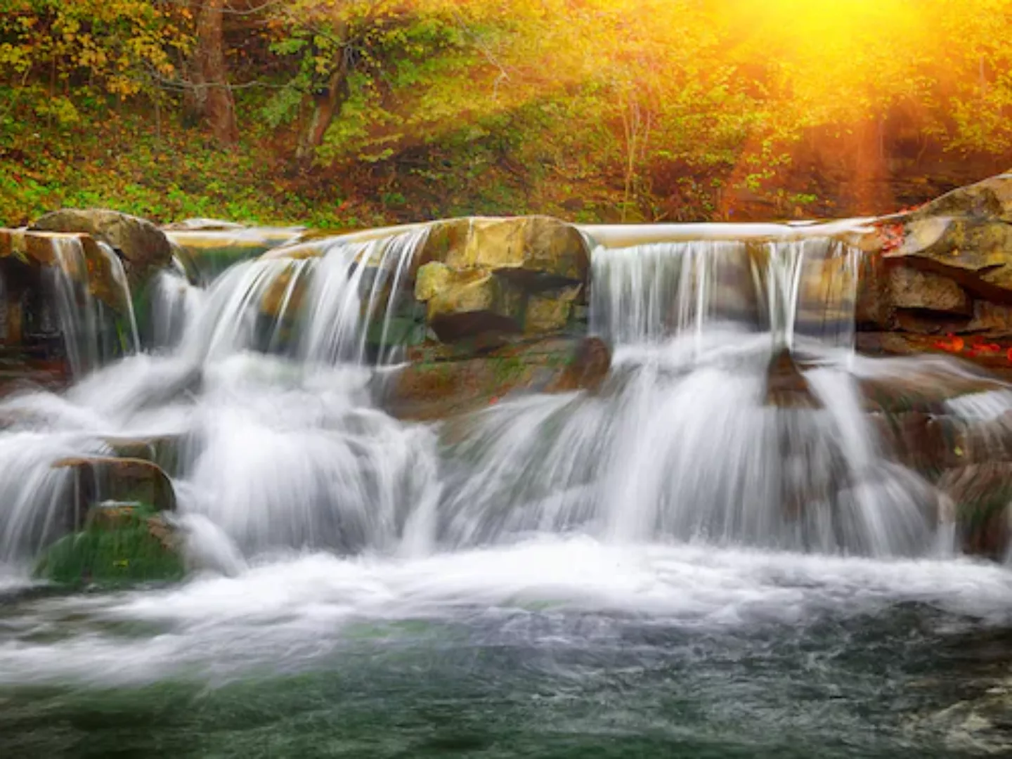 Papermoon Fototapete »Mountain Waterfall« günstig online kaufen