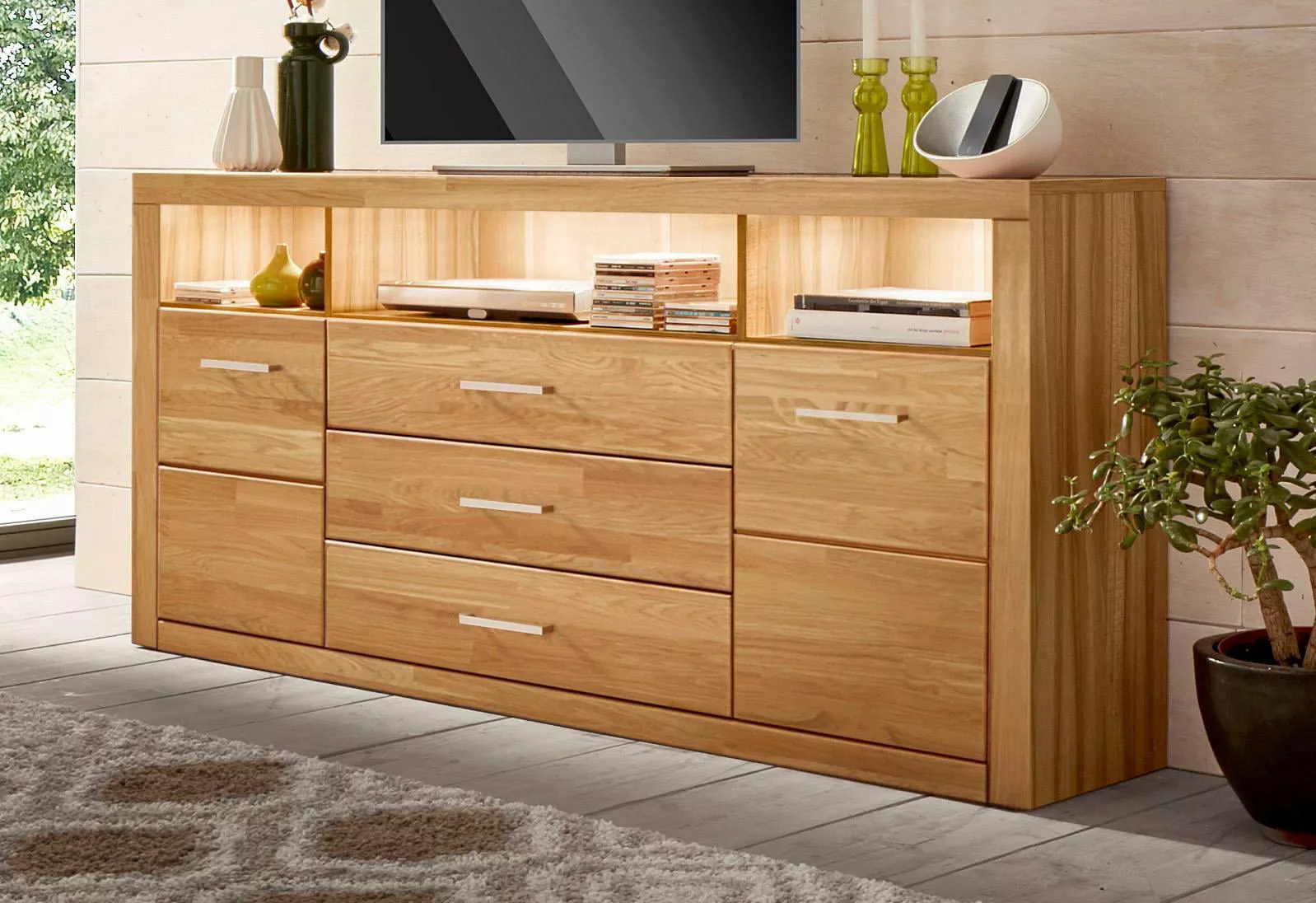 Home affaire Sideboard "Ribe", Breite 180 cm günstig online kaufen