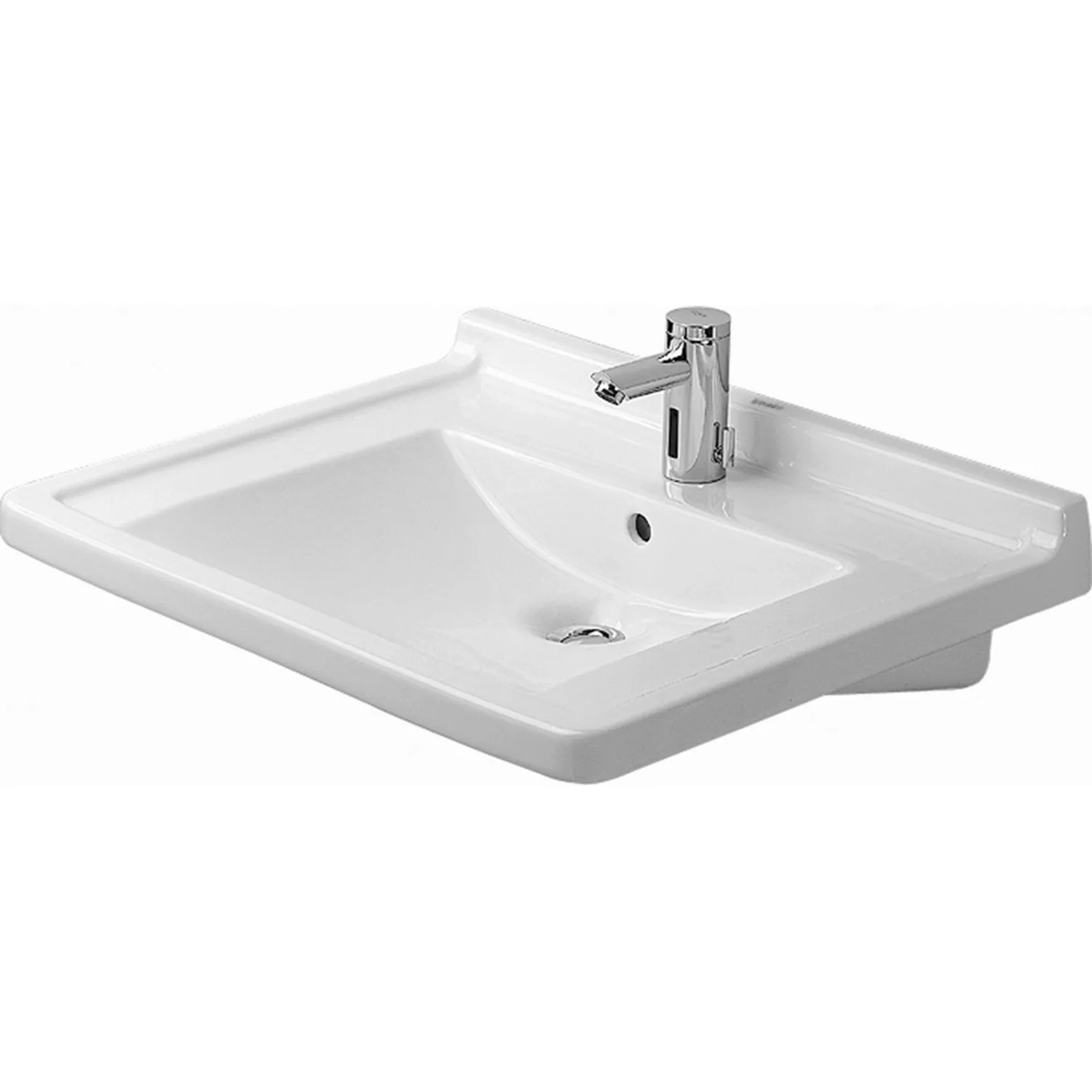 Duravit Handwaschbecken Starck 3 Vital 70 cm Weiß 1 Hahnloch mit ÜL WonderG günstig online kaufen