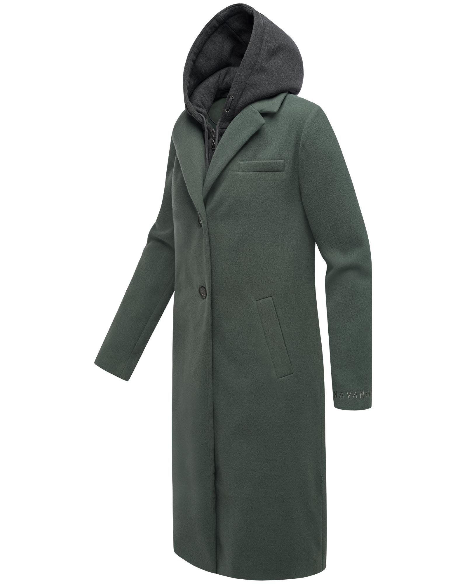 Navahoo Langmantel "Kekstraum 14", Damen Mantel in Woll-Optik mit herausneh günstig online kaufen