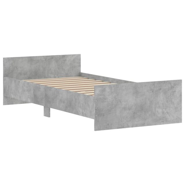 vidaXL Bett Bettgestell Betongrau 90x200 cm Holzwerkstoff günstig online kaufen