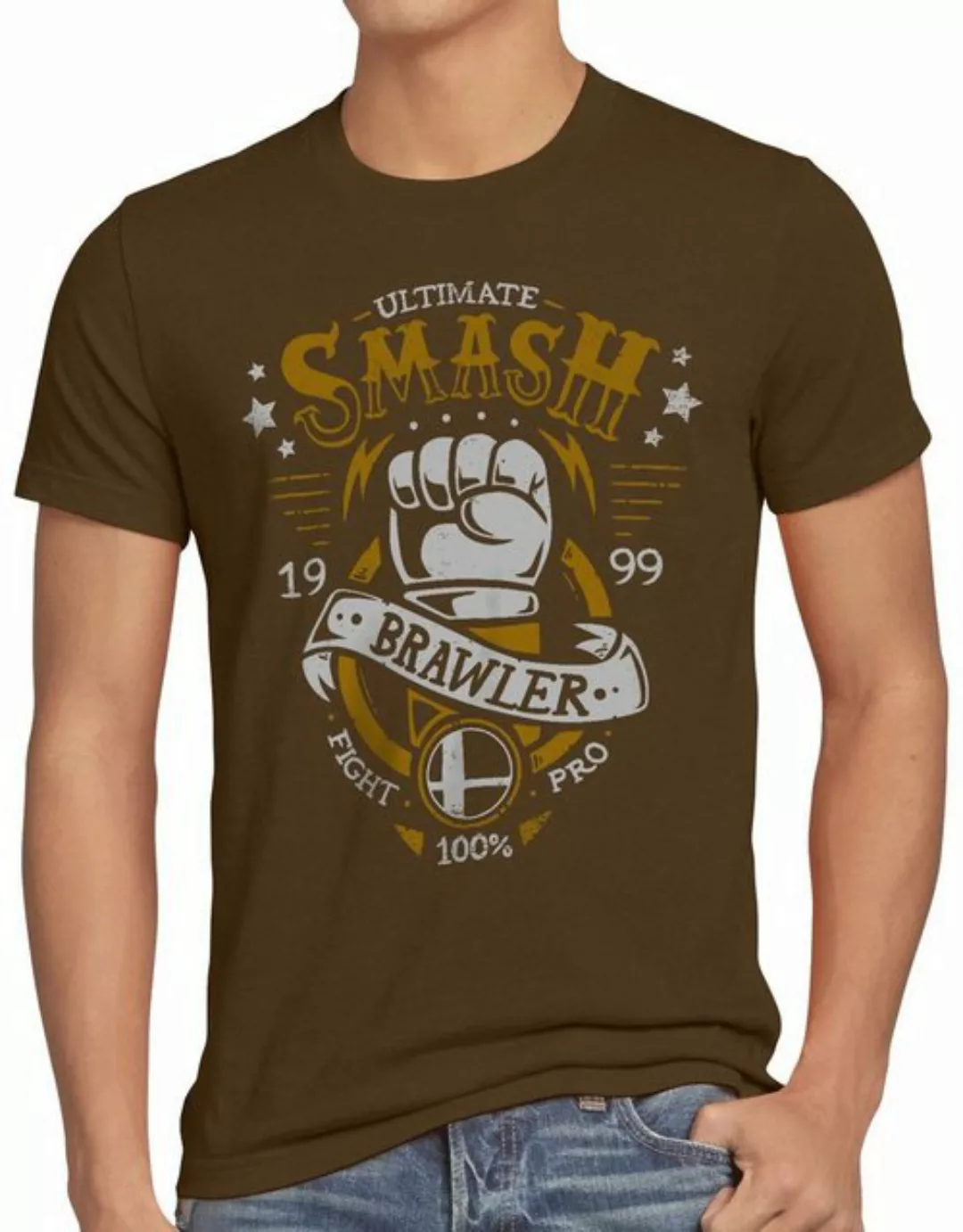 style3 Print-Shirt Herren T-Shirt Smash Brawler Ultimate bros Switch günstig online kaufen