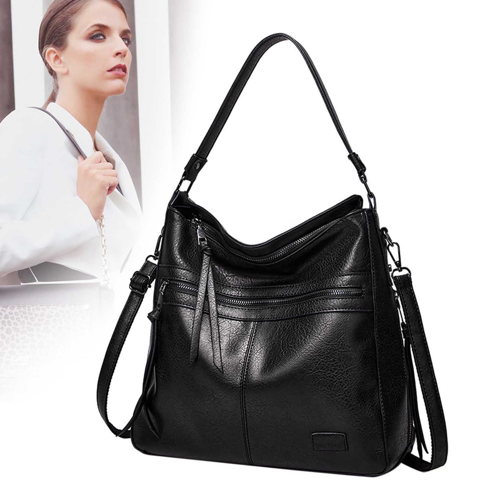 Fassiona Schultertasche Damen Schultertasche Groß Shopper günstig online kaufen