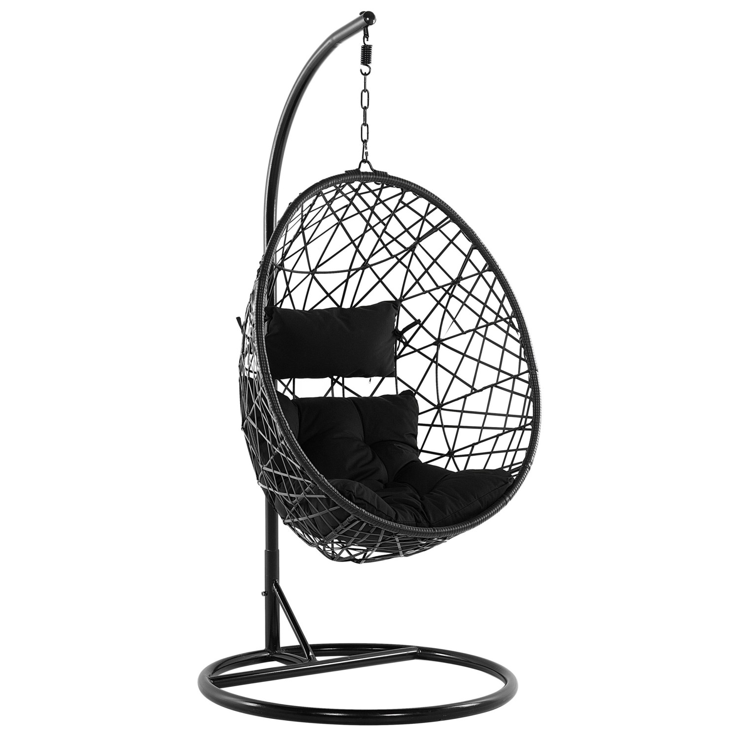 Beliani Hängesessel Schwarz 96x96x200 günstig online kaufen