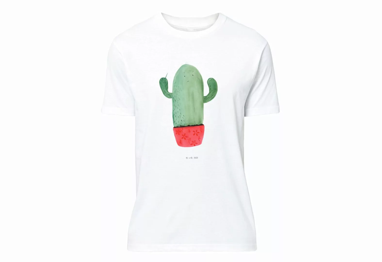 Mr. & Mrs. Panda T-Shirt Kaktus wütend - Weiß - Geschenk, Büro, T-Shirt mit günstig online kaufen