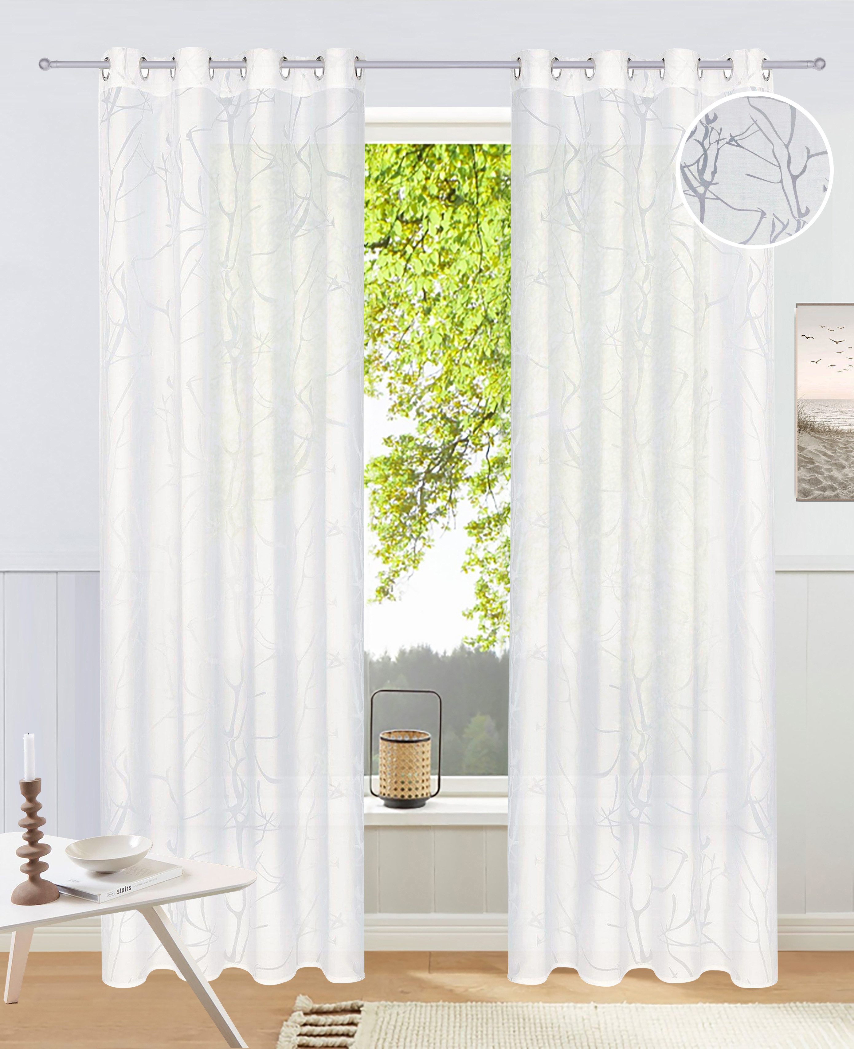 my home Gardine Anna, Ösen (1 günstig online kaufen