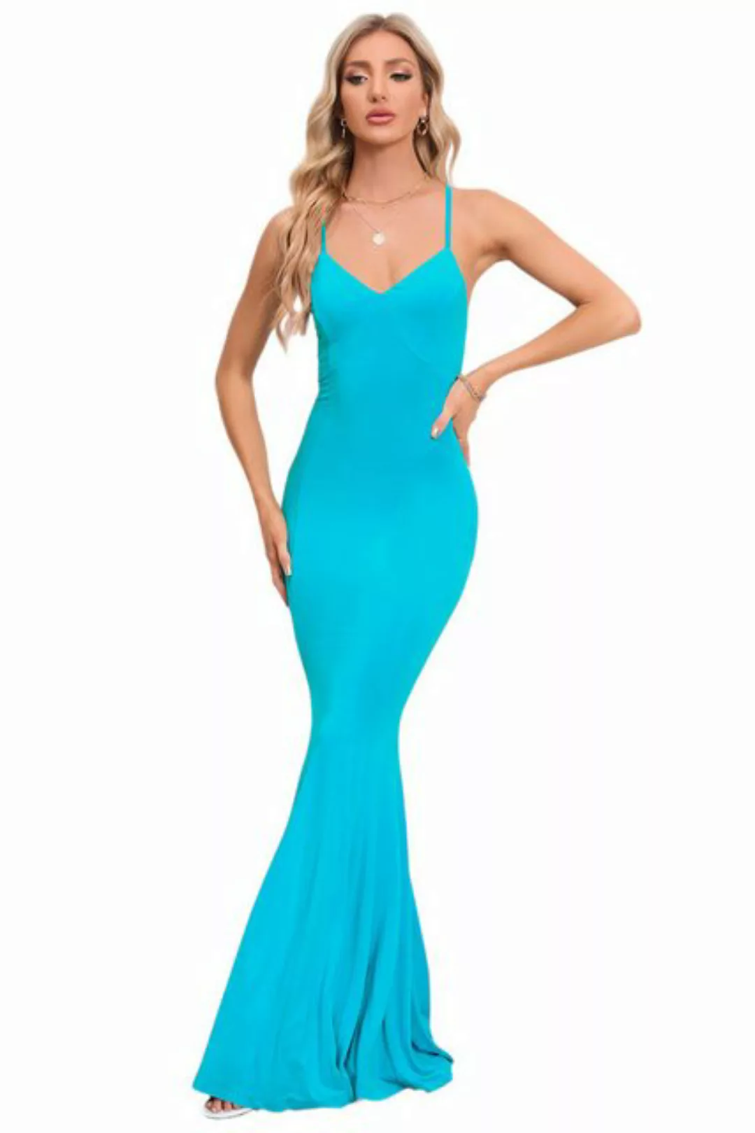 B.X Abendkleid Damen Slim-Fit Sommerkleid Schlinge Partykleid Strandkleid W günstig online kaufen