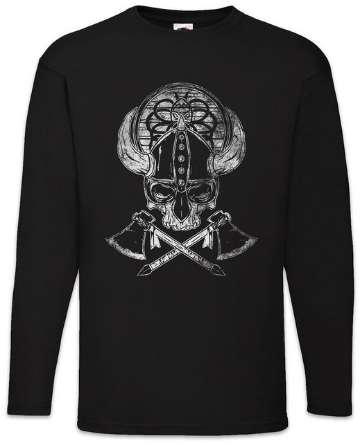 Urban Backwoods Langarmshirt Viking Skull II Langarm T-Shirt Runen Runes Wa günstig online kaufen