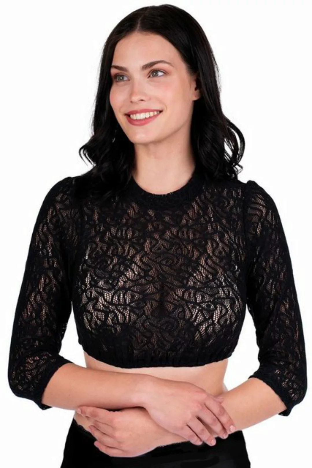 Hammerschmid Dirndlbluse Dirndlbluse - ALINA - schwarz, weiß günstig online kaufen