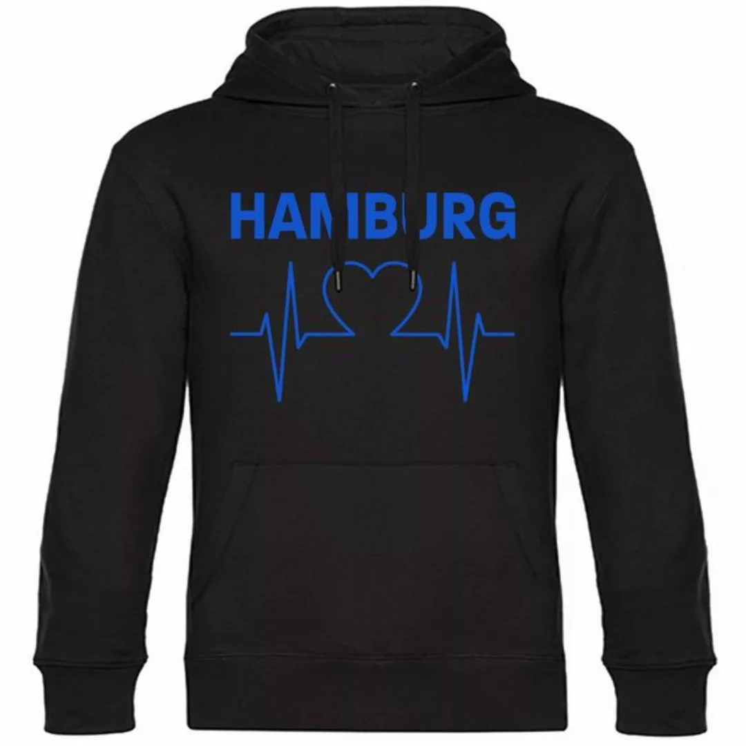 multifanshop Kapuzensweatshirt Hamburg - Herzschlag - Pullover günstig online kaufen